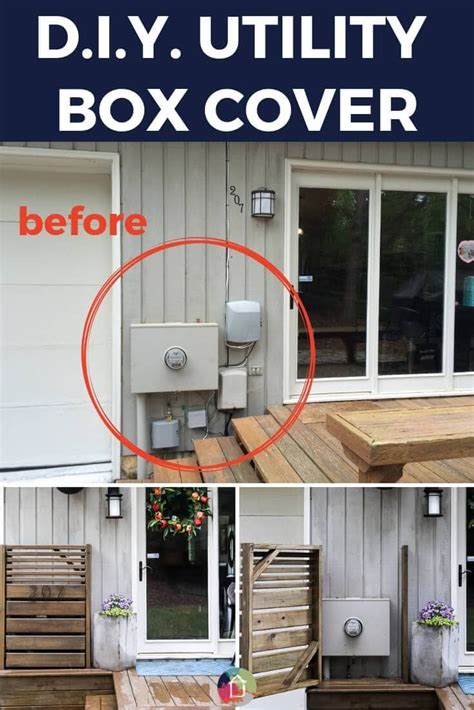 how to conceal my outside electrical box|diy utility box covers.